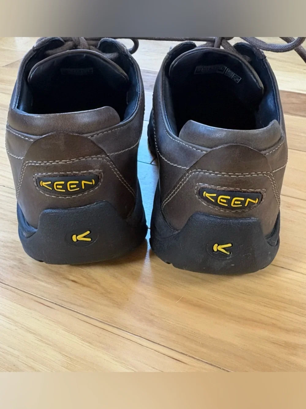 KEEN Portsmouth II Shoes Mens Sz 8.5 Brown Leather Waterproof Oxfords
